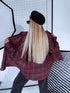 Striped blouse "CITY LIMITS H11813" - BLACK WITH BURGUNDY